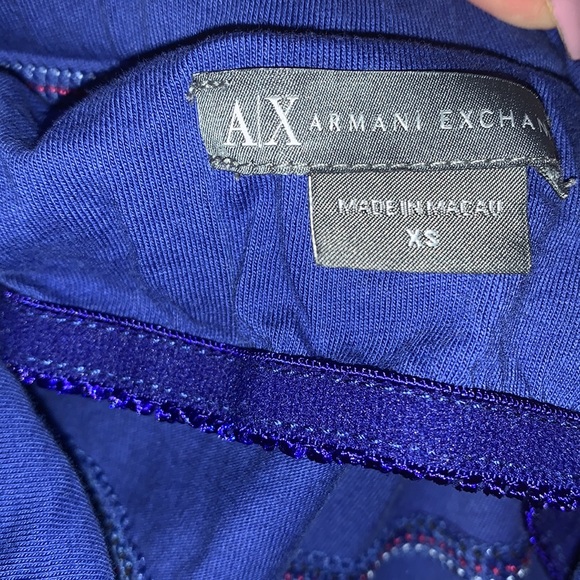 Armani Exchange blue flare strapless mini dress XS - Picture 4 of 6